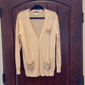 Jcrew wool embellished cardigan